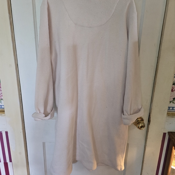 Miss Elaine Cream Zip-Up Robe - Picture 2 of 4